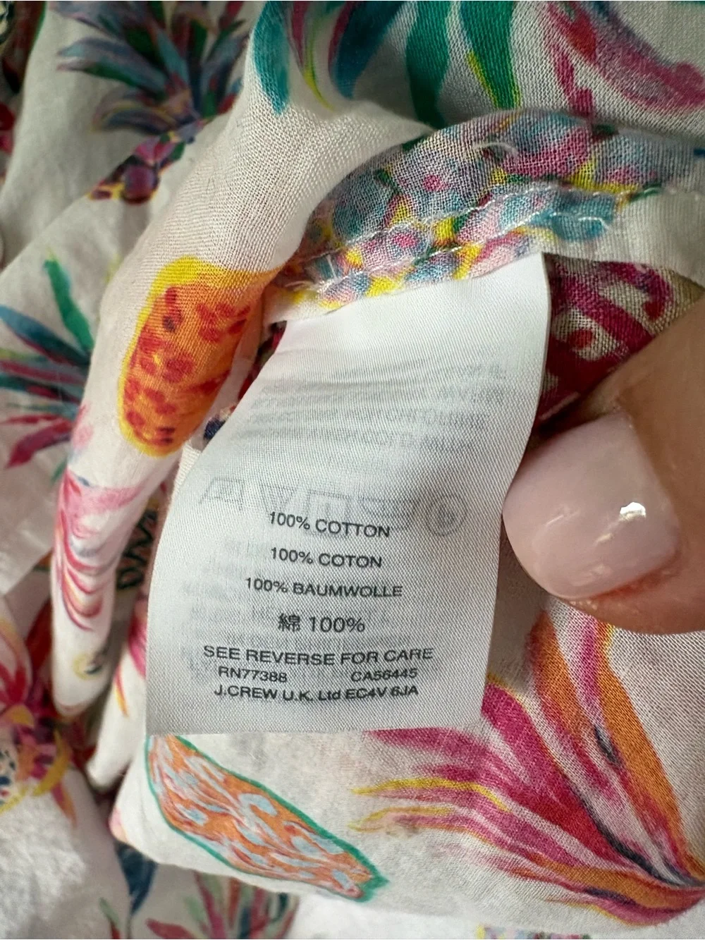 J Crew Pineapple Popover Top - Picture 8 of 9
